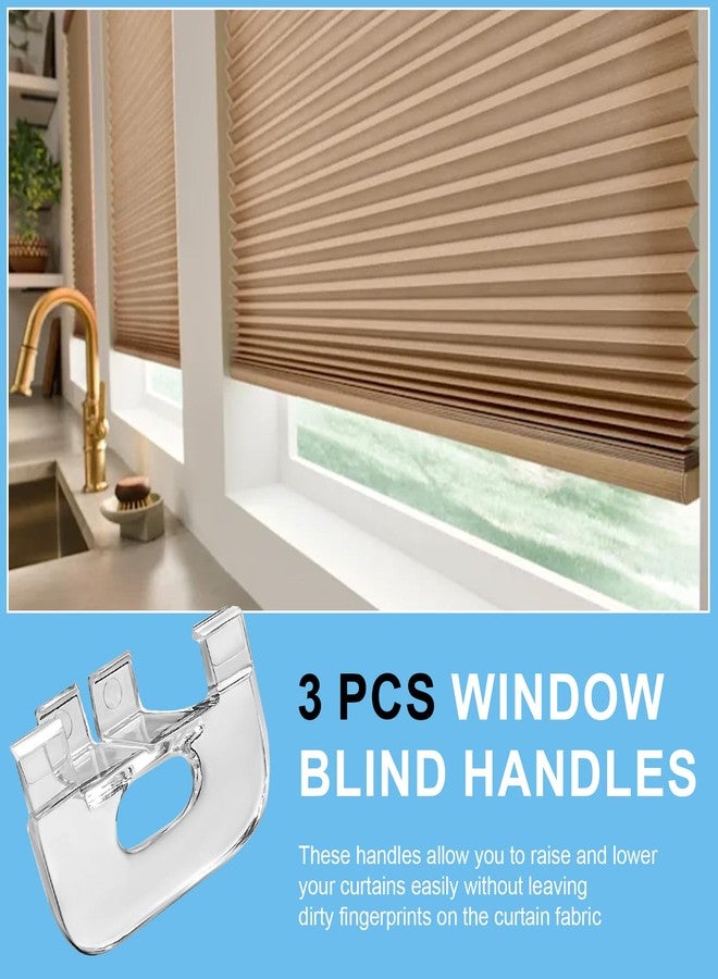 Giokyi 3 Pack Cordless Honeycomb Shade Lift Handles for Graber and Bali Cordless Mini Blinds and Cellular Shades Made After 2015 (Fits 3/4" Pleat) - Image 4